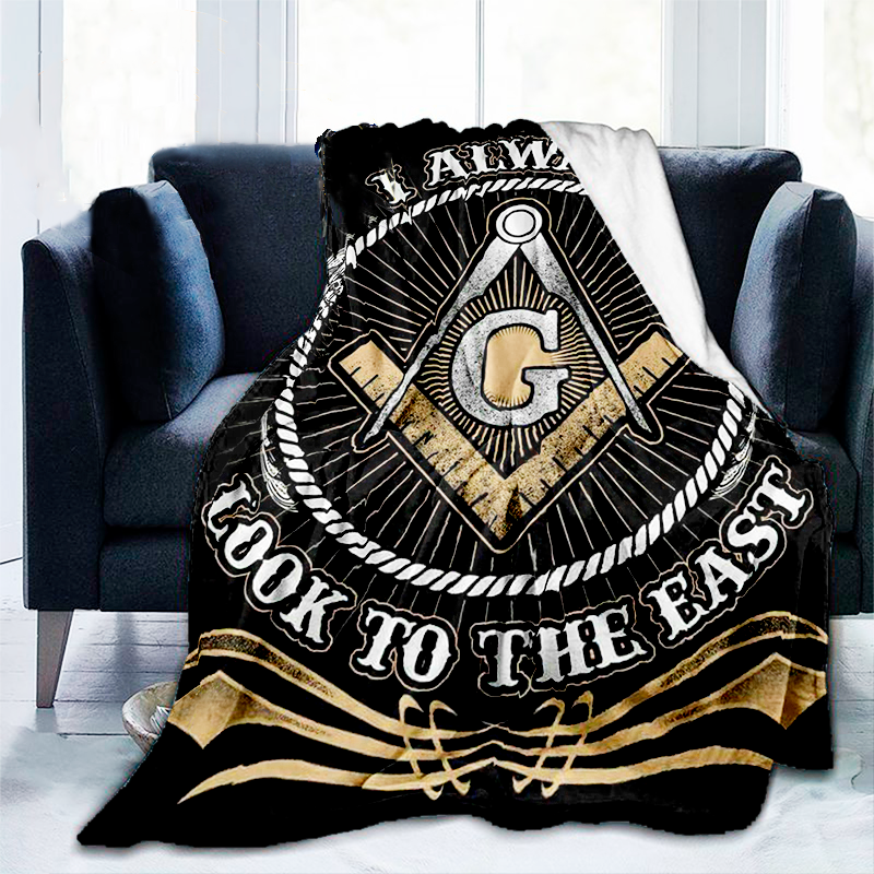 Masonic Blanket - 3D Print Flannel Plush Throw - Bricks Masons