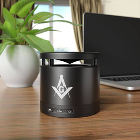 Master Mason Blue Lodge Bluetooth Speaker - Square & Compass G Black - Bricks Masons