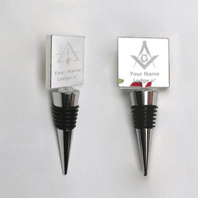 Master Mason Blue Lodge Bottle Stopper & Saver - Various Shapes - Bricks Masons