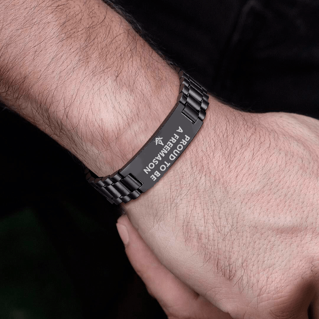 Master Mason Blue Lodge Bracelet - Stainless Steel - Bricks Masons