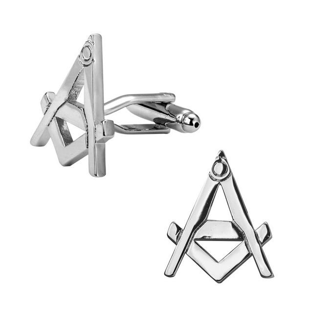 Master Mason Blue Lodge Cufflink - Silver Shape - Bricks Masons