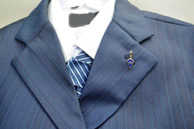 Master Mason Blue Lodge Lapel Pin - Blue Trowel - Bricks Masons