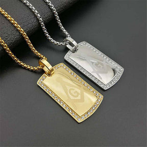 Master Mason Blue Lodge Necklace - Stainless Steel Gold&Silver - Bricks Masons