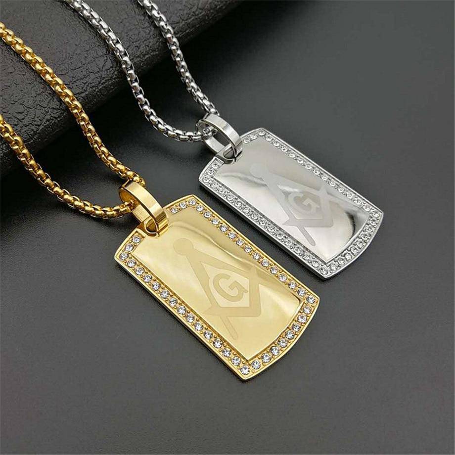 Master Mason Blue Lodge Necklace - Stainless Steel Gold&Silver - Bricks Masons