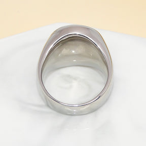 Master Mason Blue Lodge Ring - Silver Square & Compass G Retro Ring - Bricks Masons