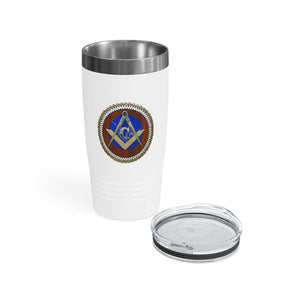 Master Mason Blue Lodge Ringneck Tumbler - Square & Compass G - Bricks Masons