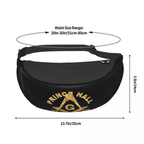 Master Mason Blue Lodge Sling Bag - Prince Hall Affiliated Crossbody Waist Bag - Bricks Masons