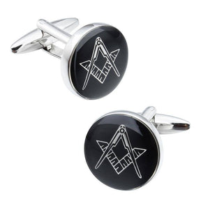 Master Mason Blue Lodge Tuxedo Stud - Black Enamel 6 Studs Set - Bricks Masons