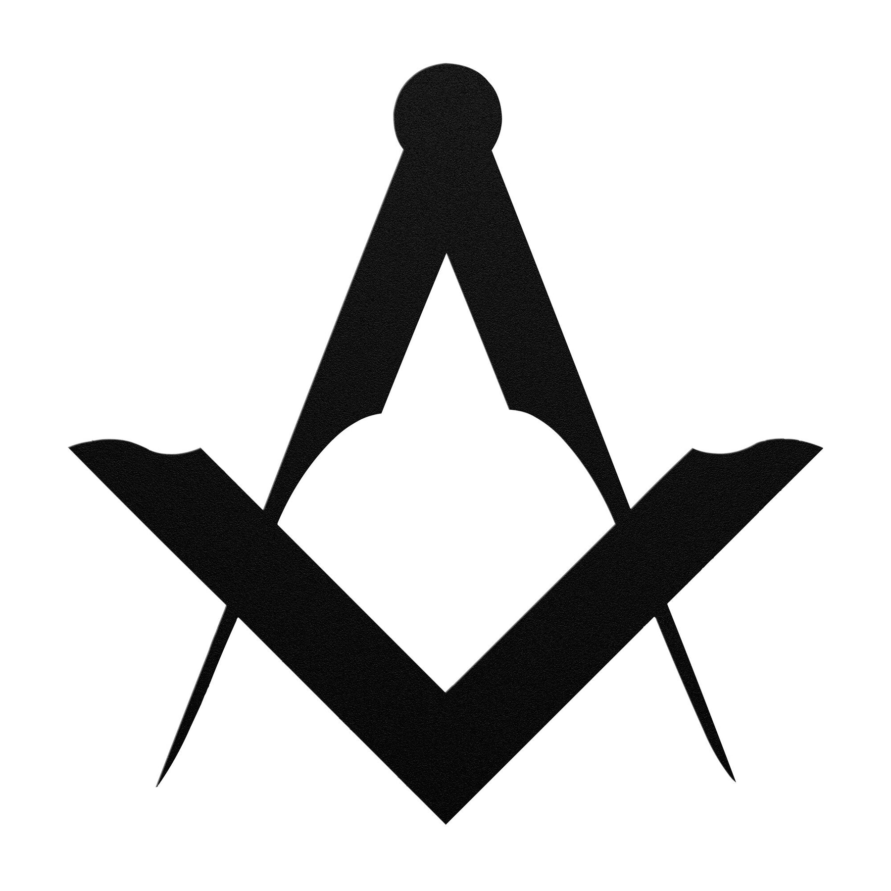 Master Mason Blue Lodge Wall Monogram - Square and Compass Die Cut Metal - Bricks Masons