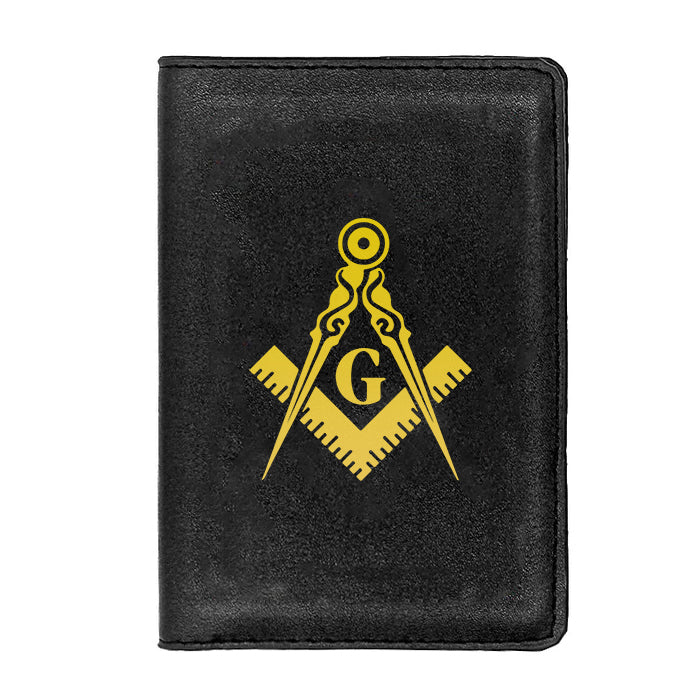 Master Mason Blue Lodge Wallet - Black & Brown - Bricks Masons