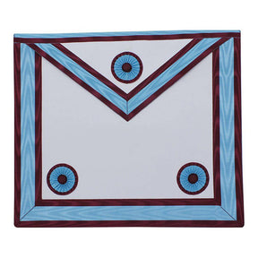 Master Mason Mark English Regulation Apron - Sky Blue & Maroon - Bricks Masons