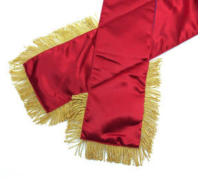 OES Sash - Five Color Moire Ribbon - Bricks Masons