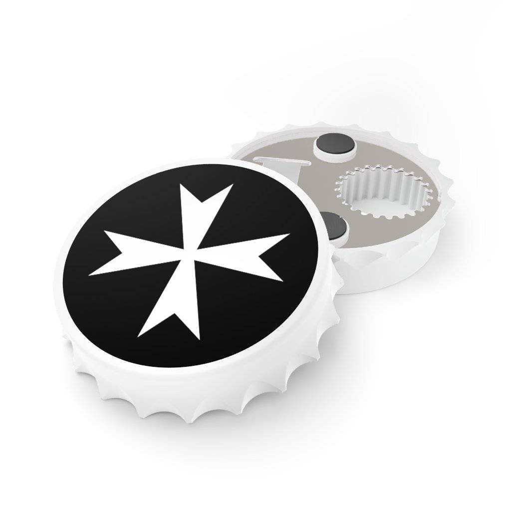 Order Of Malta Bottle Opener - Black & White - Bricks Masons