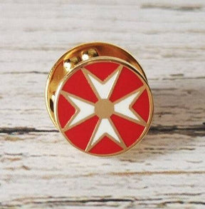 Order Of Malta Lapel Pin - Red Cross - Bricks Masons