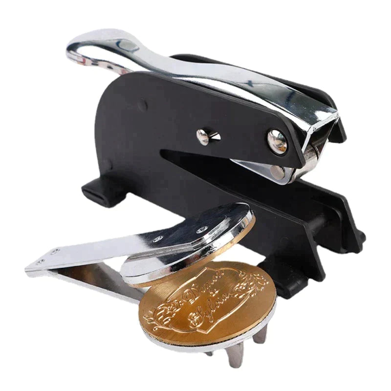 Order Of Malta Desktop Seal Press - Stainless Steel With Black Customizable - Bricks Masons