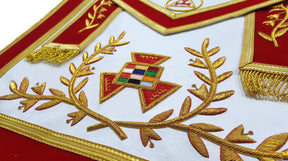 Past High Priest Royal Arch Chapter Apron - Red with Gold Braid - Bricks Masons