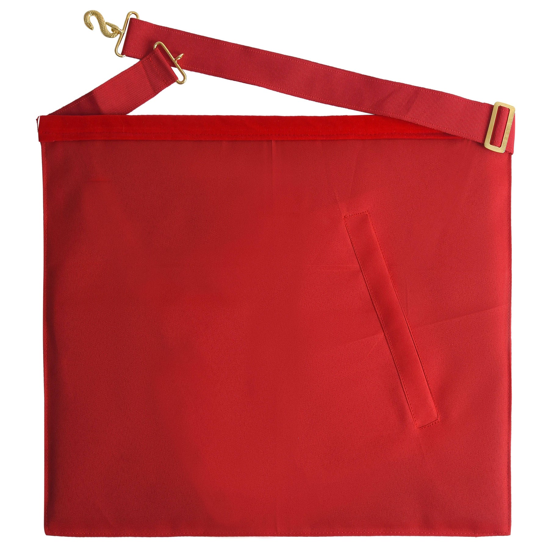 Past High Priest Royal Arch Chapter Apron - Red with Triple Tau Insignia - Bricks Masons