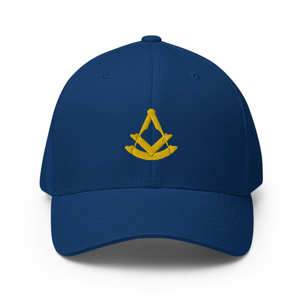 Past Master Blue Lodge Baseball Cap - Golden Embroidery - Bricks Masons