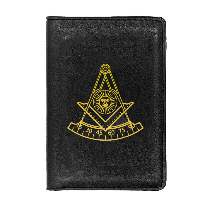 Past Master Blue Lodge California Regulation Wallet - Black & Brown - Bricks Masons