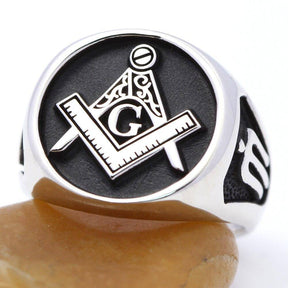 Apprentice Blue Lodge Ring - Entered Sterling Silver