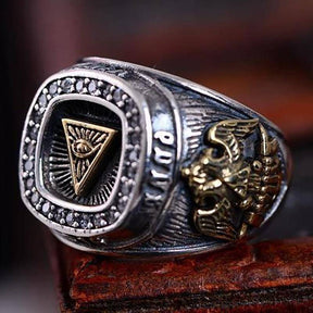 Master Mason Blue Lodge Ring - All Seeing Eye