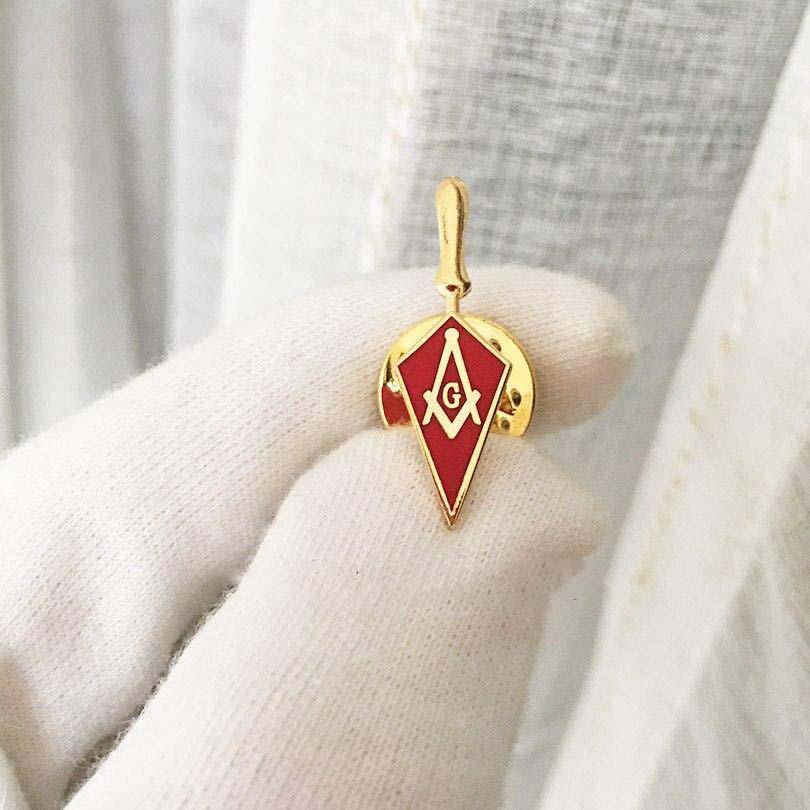 Master Mason Blue Lodge Lapel Pin - Red Square and Compass G