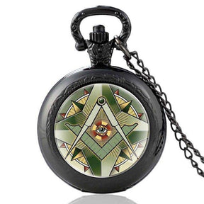 Master Mason Blue Lodge Pocket Watch - Square & Compass G (3 variants)