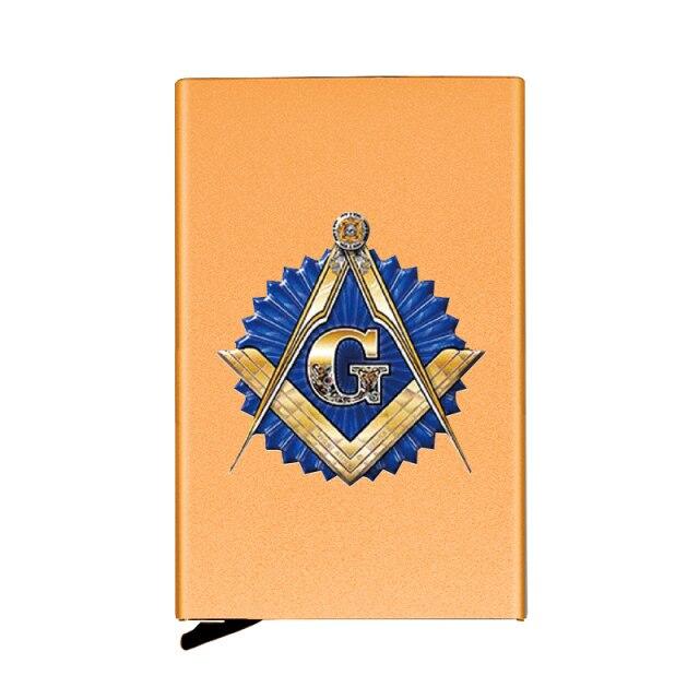 Master Mason Blue Lodge Wallet - Automatic Pop-up Credit Card