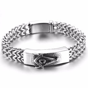 Master Mason Blue Lodge Bracelet - Interlaced Stainless Steel