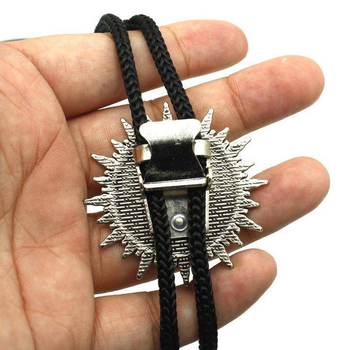 Knights Templar Commandery Bolo Tie - Silver & Black