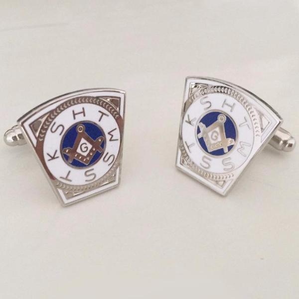 Royal Arch Chapter Cufflink - KSHTWSST White Silver - Bricks Masons