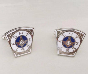 Royal Arch Chapter Cufflink - KSHTWSST White Silver - Bricks Masons