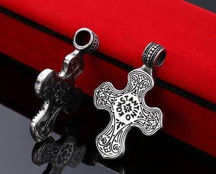 Knights Templar Commandery Necklace - Silver Konstantine Cross