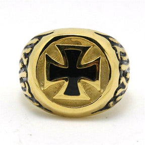 Knights Templar Commandery Ring - Retro Vintage - Gold