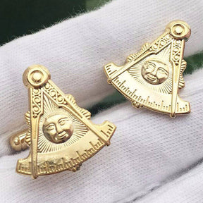 Past Master Blue Lodge Cufflink - Gold