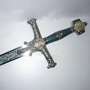 Knights Templar Commandery Sword - King Solomon Gold Ark of the Covenant Silver W/ Plaque 48.6"