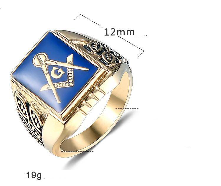 Master Mason Blue Lodge Ring - Blue & Gold