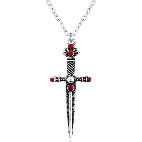 Knights Templar Commandery Necklace - Silver & Red