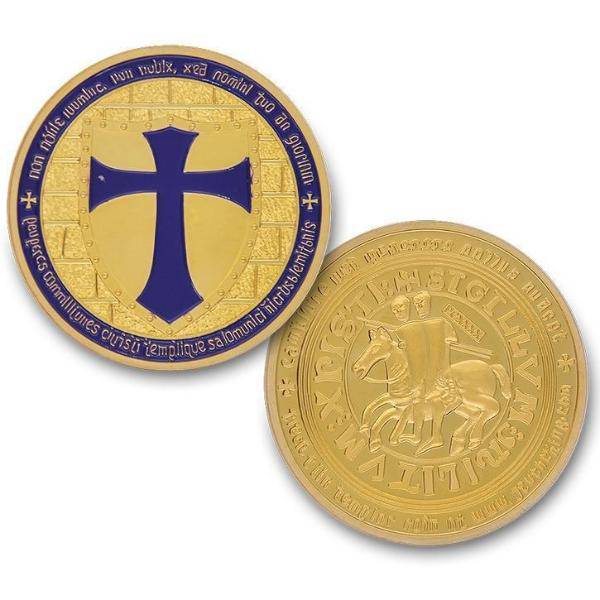 Knights Templar Commandery Coin - Gold & Purple