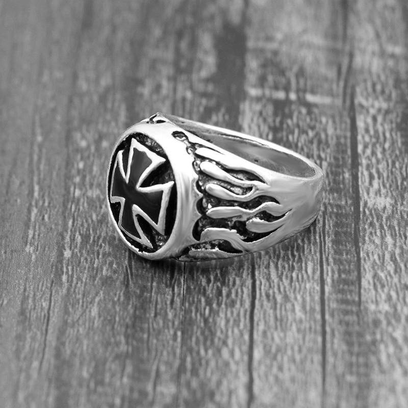 Knights Templar Commandery Ring - Fire Cross