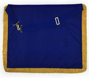 Provincial English Regulation Apron - Royal Blue with Gold Fringe - Bricks Masons