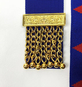 Provincial English Royal Arch Apron - Red & Blue - Bricks Masons