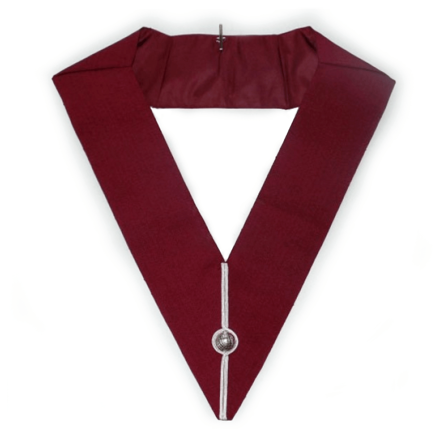 Provincial Steward Craft English Regulation Collar - Wide Burgundy - Bricks Masons