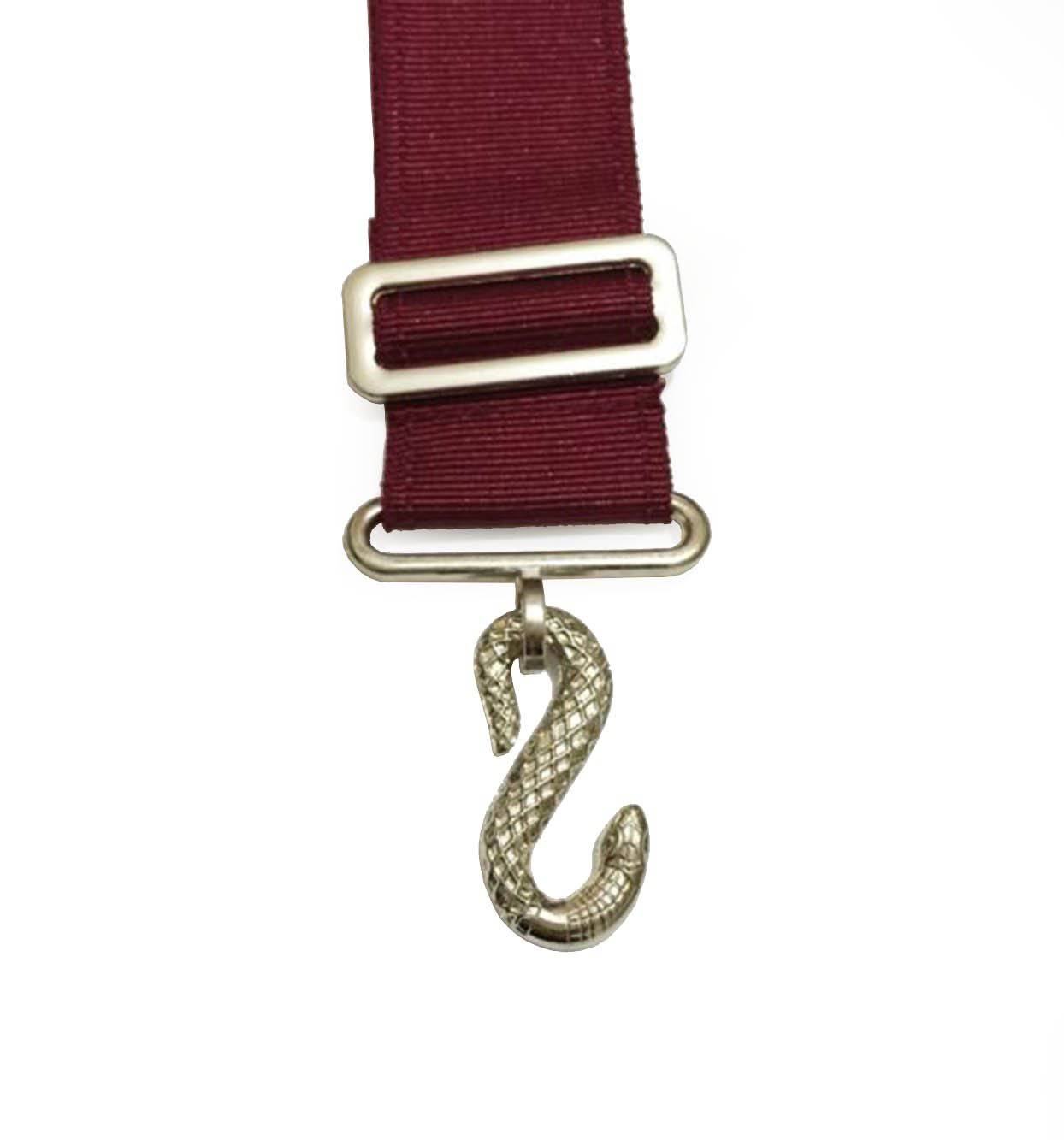 Masonic Apron Belt Extender - White Belt with Silver/Gold Clasp