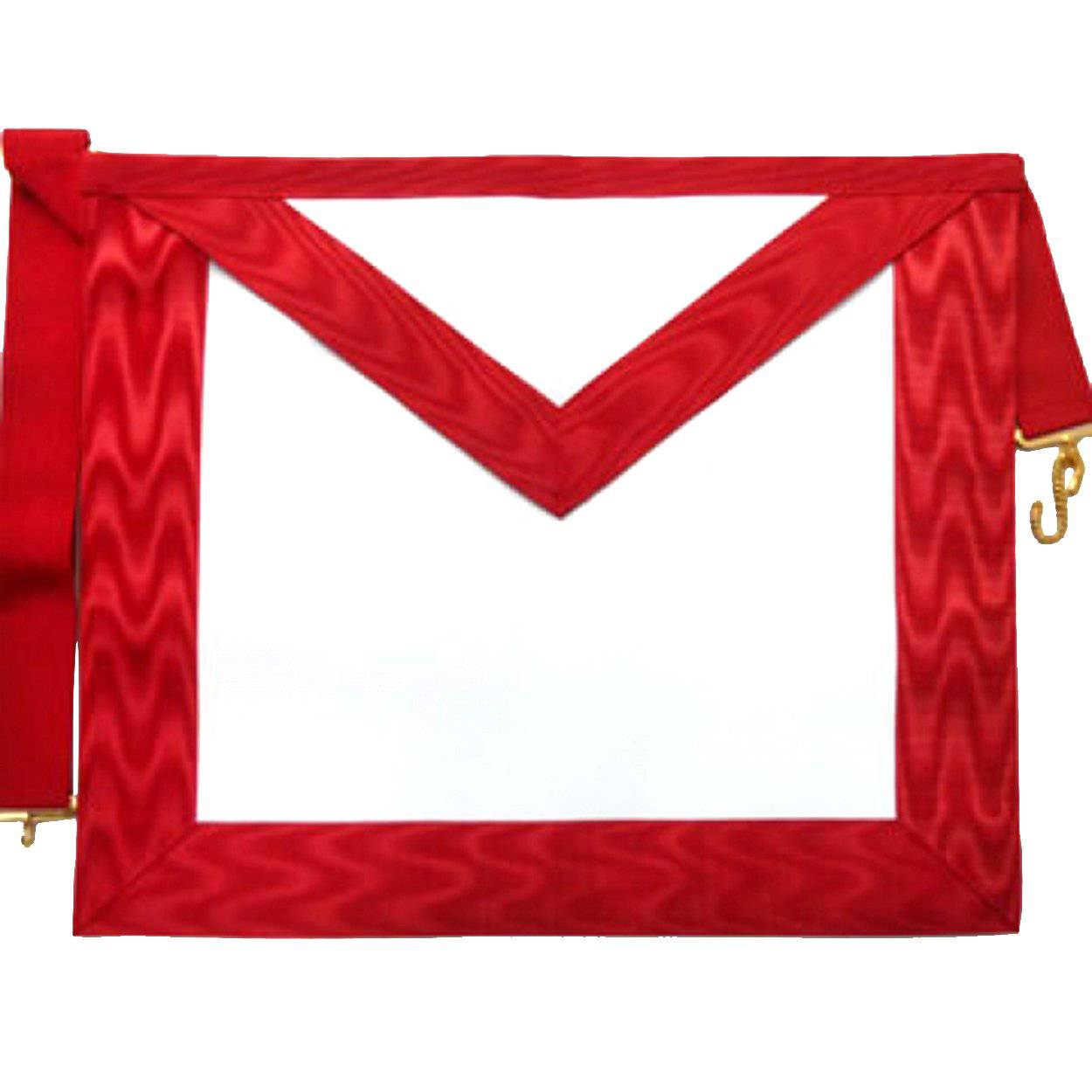 Scottish Rite Apron - White & Red Moire Ribbon