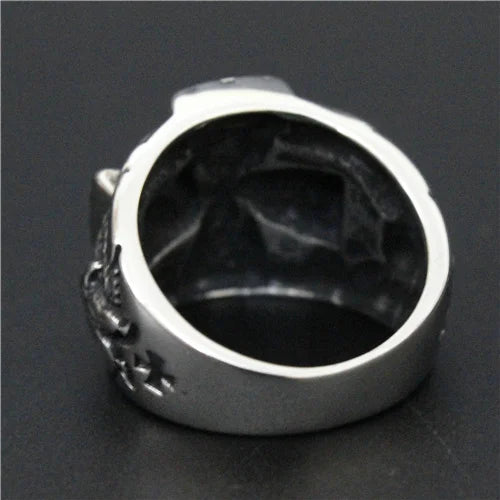 Scottish Rite Ring - Double Head Eagle 316L Stainless Steel - Bricks Masons