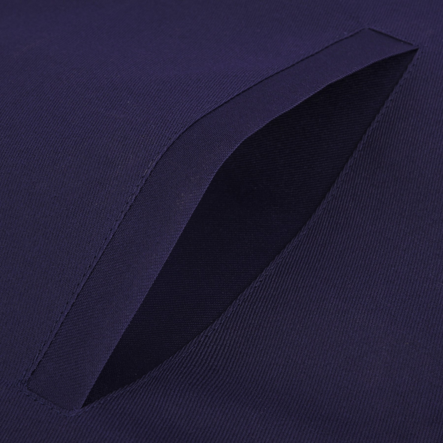 Senior Warden Blue Lodge Officer Apron - Kenton Lodge Navy Velvet With Silver Embroidery Thread - Bricks Masons