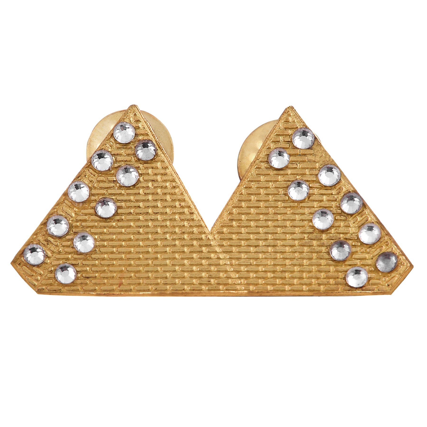 Pyramid Pin Masonic Lapel Pin - Gold Plated Double Pyramid - Bricks Masons