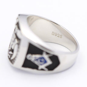 Shriners Ring - Sterling Silver - Bricks Masons