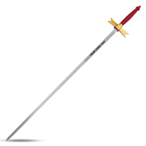 Knights Templar Commandery Sword - Red Hilt and Scabbard - Bricks Masons